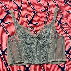 Victoria's Secret Unlined Lace-Up Corset Top